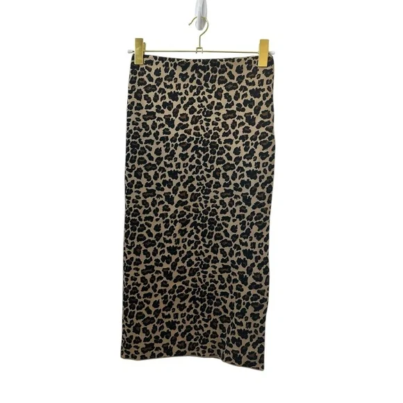 Zara Animal Print Stretch Knit Skirt - Picture 7 of 8